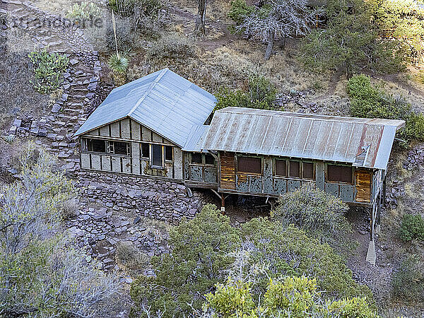 Verlassenes Gebäude aus dem späten 19. Jahrhundert vom Van Patten Mountain Camp  Dripping Springs Trail  Las Cruces  New Mexico  Vereinigte Staaten von Amerika  Nordamerika