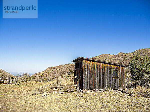 Verlassenes Gebäude aus dem späten 19. Jahrhundert vom Van Patten Mountain Camp  Dripping Springs Trail  Las Cruces  New Mexico  Vereinigte Staaten von Amerika  Nordamerika