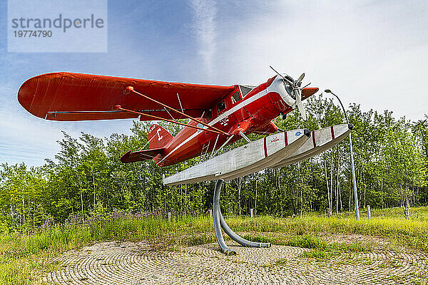 Wasserflugzeug-Denkmal  Thompson  Manitoba  Kanada  Nordamerika