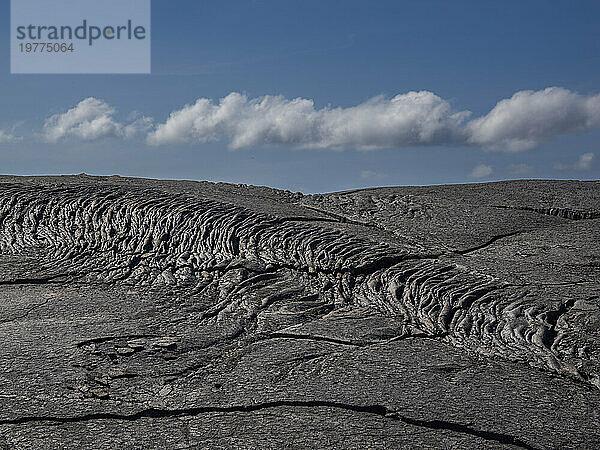 Pahoehoe-Lava auf der jüngsten Insel der Galapagosinseln  Insel Fernandina  Galapagosinseln  UNESCO-Weltkulturerbe  Ecuador  Südamerika