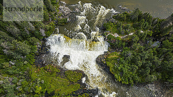 Luftaufnahme des Pisew Falls Provincial Park  Thompson  Manitoba  Kanada  Nordamerika