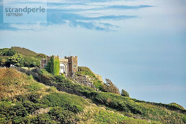 Die East Hill Cliff Lift Station oberhalb der historischen Altstadt von Hastings  Hastings  East Sussex  England  Vereinigtes Königreich  Europa