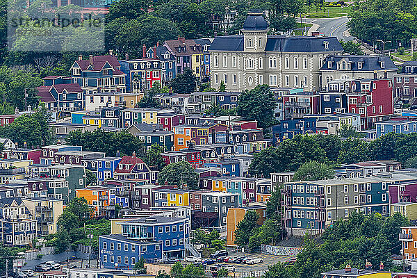 Die Stadt St. John's von der Signal Hill National Historic Site  St. John's  Neufundland  Kanada  Nordamerika