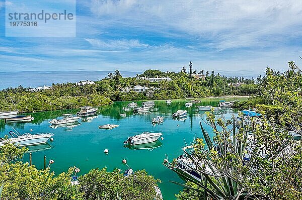 Boote im Castle Harbour  Tucker's Town  Bermudaa  Atlantik  Nordamerika