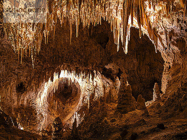 Im Big Room im Carlsbad Caverns National Park  UNESCO-Weltkulturerbe  in den Guadalupe Mountains  New Mexico  Vereinigte Staaten von Amerika  Nordamerika