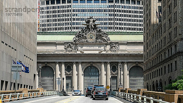 Architektonisches Detail des Grand Central Terminal (GCT) (Grand Central Station) (Grand Central)  einem S-Bahn-Terminal  dem drittgrößten von Nordamerika  Midtown Manhattan  New York City  Vereinigte Staaten von Amerika  Nordamerika