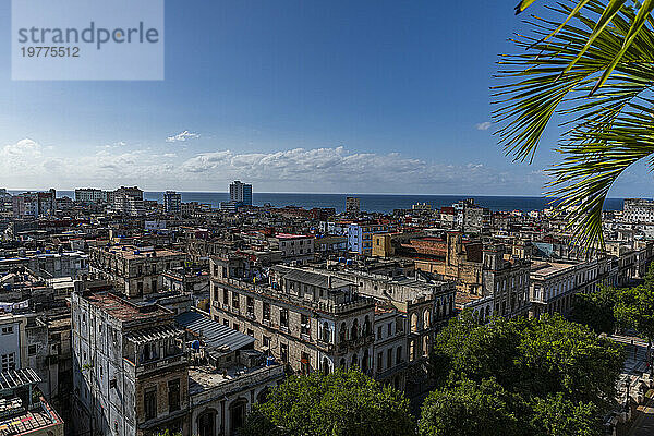 Blick über die Altstadt von Havanna  Kuba  Westindien  Mittelamerika