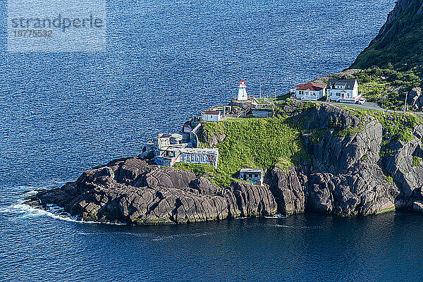 Blick über Fort Amhearst von der Signal Hill National Historic Site  St. John's  Neufundland  Kanada  Nordamerika