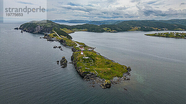 Luftaufnahme der historischen Stadt Trinity  Halbinsel Bonavista  Neufundland  Kanada  Nordamerika