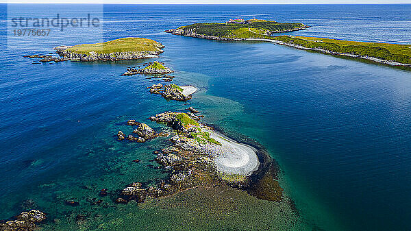 Antenne der Insel in der Nähe von Ferryland  Halbinsel Avalon  Neufundland  Kanada  Nordamerika