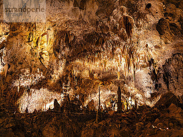 Im Big Room im Carlsbad Caverns National Park  UNESCO-Weltkulturerbe  in den Guadalupe Mountains  New Mexico  Vereinigte Staaten von Amerika  Nordamerika