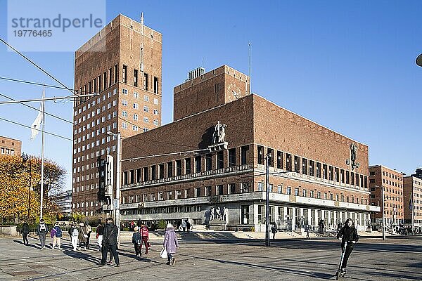 Rathaus  Oslo  Norwegen  Europa