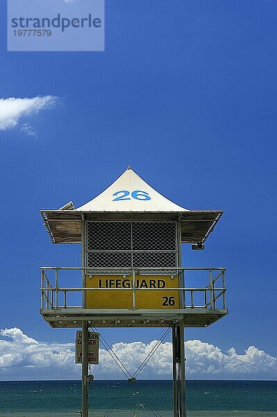 Rettungsschwimmer-Station  Aussicht  Aussichtsplattform  Hütte  Strand  Gefahr  Überwachung  Rettung  Australien  Ozeanien