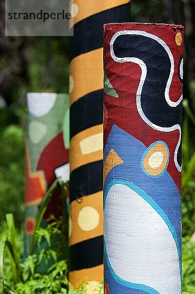 Moderne Kunst der Aborigines  Ureinwohner  Indien  Malerei  Straßenkunst  Farbe  Bunt  Australien  Ozeanien