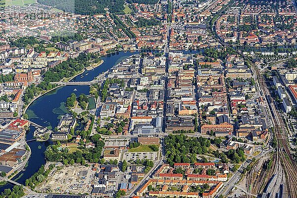 Luftbild  Eskilstuna  Södermanlandslän  Södermanland  Schweden  Europa