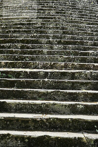 Alte Treppe zur Kirche  Rabstejn nad Strelou  Region Pilsen  Tschechien  Rabstejn nad Strelou  West Böhmen  Tschechien  Europa