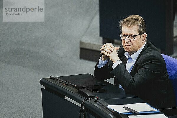 Ralf Stegner  Member of the German Bundestag (SPD)  recorded during a meeting of the German Bundestag on the topic of 'Mid-term of the legislative period' in Berlin  14 December 2023