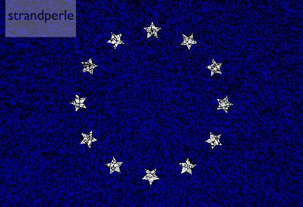 Europäische Union Flagge mit Textur auf dem Hintergrund