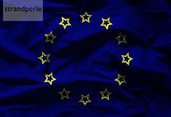 Europäische Union Flagge mit Textur auf dem Hintergrund