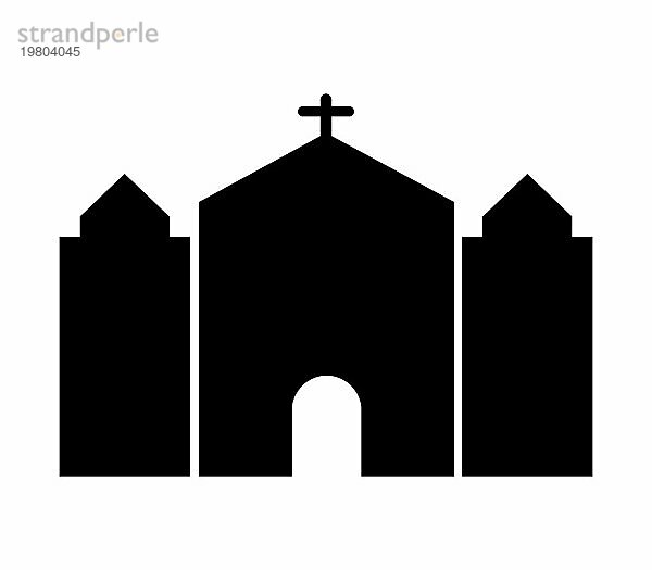 Kirche Symbol in Vektor auf weißem Hintergrund dargestellt