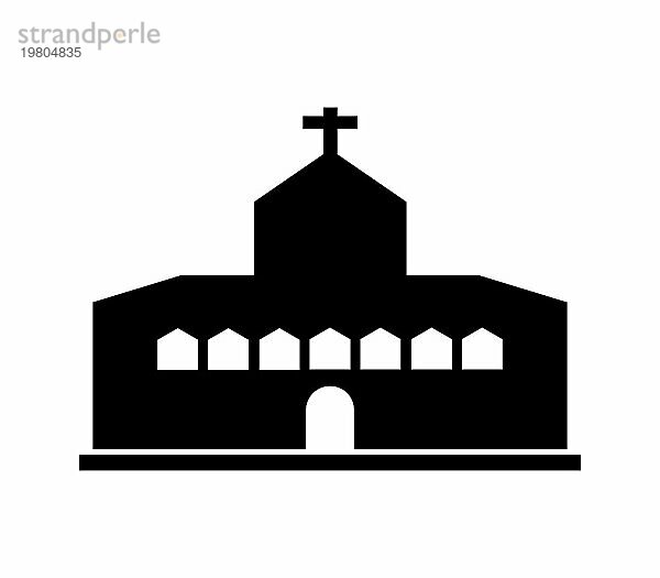 Kirche Symbol in Vektor auf weißem Hintergrund dargestellt