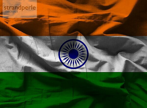 Indien Flagge mit Textur auf einem Hintergrund