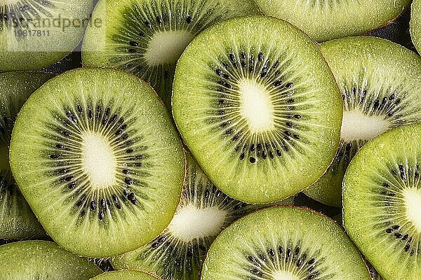 Köstliche Kiwifrüchte Draufsicht