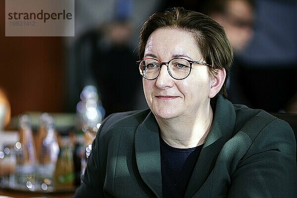 Klara Geywitz  Federal Minister for Housing  Urban Development and Construction  pictured during a cabinet meeting. Berlin  22 November 2023