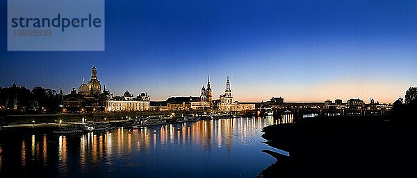 Dresden Silhouette am Abend