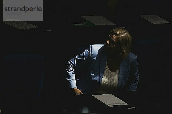 Nancy Faeser (SPD)  Federal Minister of the Interior and Home Affairs  recorded during the general debate on the federal budget in the German Bundestag in Berlin  7 September 2023