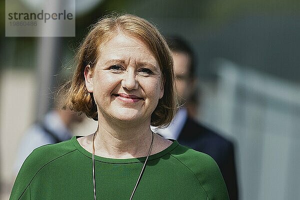 Lisa Paus (Alliance 90 The Greens)  Federal Minister for Family Affairs  Senior Citizens  Women and Youth  in a press statement on the Self-Determination Act after the Cabinet meeting in Berlin  23/08/2023