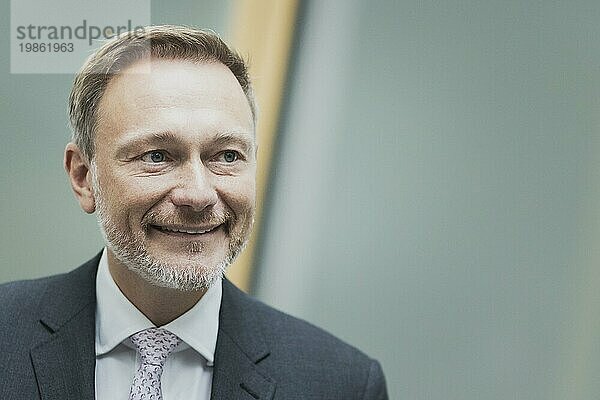 Christian Lindner (FDP)  Federal Minister of Finance  pictured before the press conference on the agreement on basic child protection in the BPK in Berlin  28 August 2023.