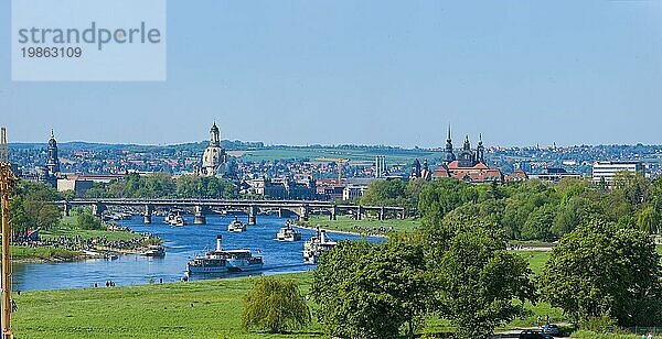 Dampferparade auf der Elbe