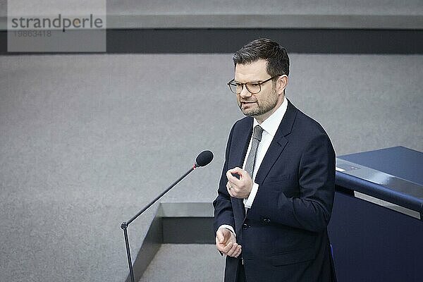 Marco Buschmann (FDP)  Federal Minister of Justice  recorded during a government questioning in the German Bundestag. Berlin  18 October 2023