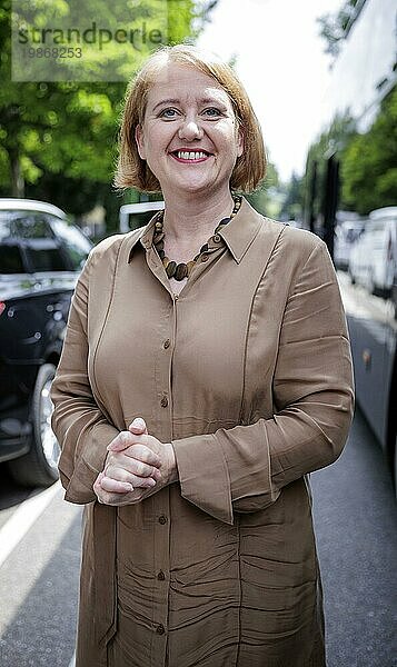 Lisa Paus  Federal Minister for Family Affairs  Senior Citizens  Women and Youth  photographed during her summer trip. Heilbronn  15.08.2023