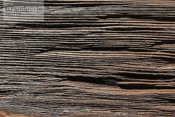 Antike natürliche Holzrückwand von oben gesehen