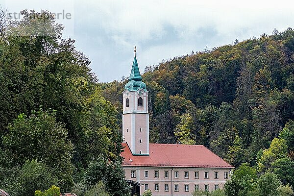 Abtei Weltenburg  Kloster bei Kelheim  Bayern  Deutschland am Donaudurchbruch
