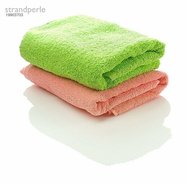 Rosa und grünes Handtuch