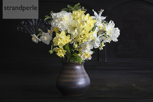 Bouquet of different varieties of daffodils