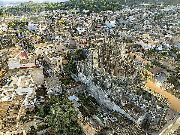 Spanien  Balearen  Son Servera  Luftaufnahme der Ruinen der Kirche Iglesia Nova