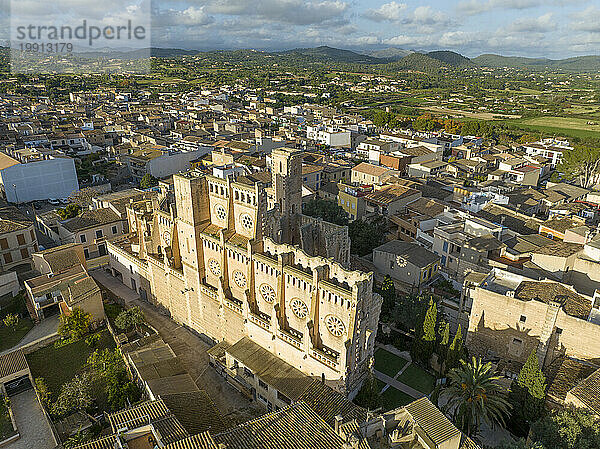 Spanien  Balearen  Son Servera  Luftaufnahme der Ruinen der Kirche Iglesia Nova