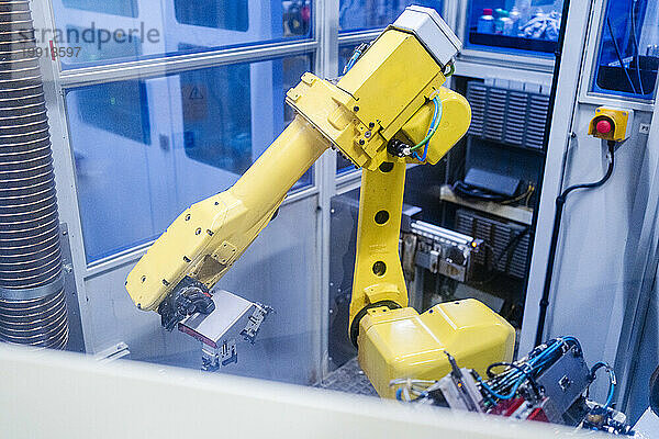 Industrial robot in a modern factory