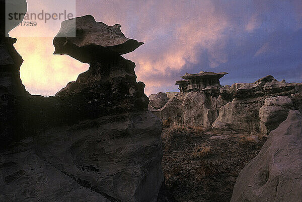 Die Bisti Badlands im Nordwesten von New Mexico.