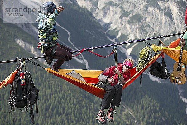 Monte Piana Hängemattensitzung