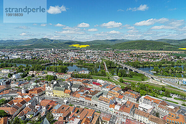 Panoramablick auf Trencin in der Slowakei