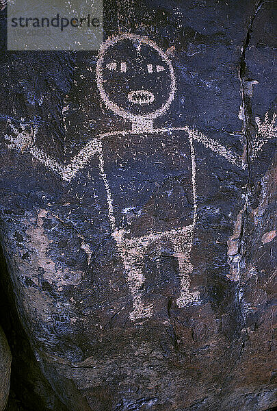 Prähistorische Petroglyphen in der Nähe von Socorro  New Mexico