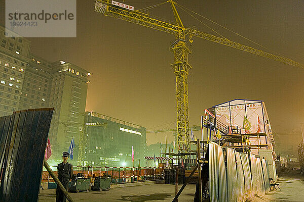 Eine chinesische Baustelle in Peking  China.
