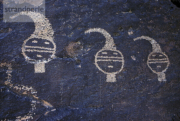 Prähistorische Petroglyphen in der Nähe von Socorro  New Mexico