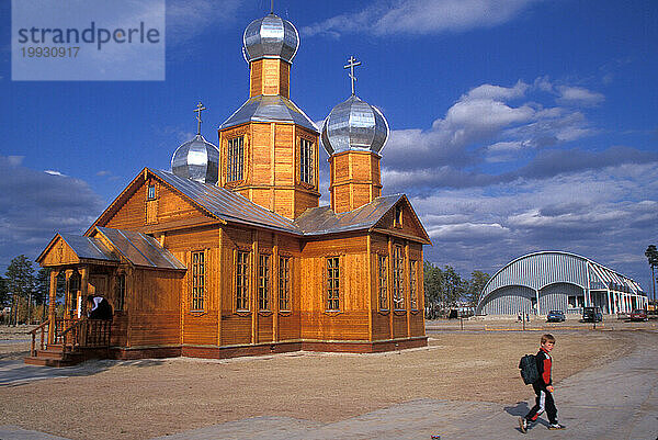 Neu errichtete orthodoxe Kirche.