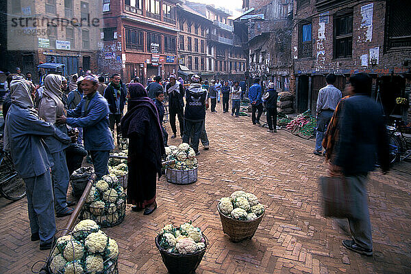 Ein Markt in Bhaktapur  Nepal.